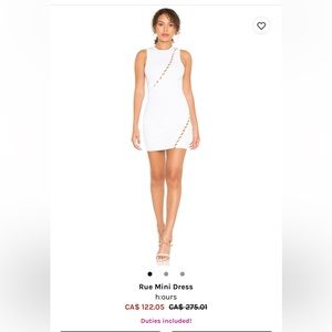 h.ours mini dress in white size S